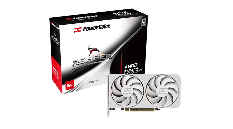 PowerColor Reaper White AMD Radeon RX 9060 XT 16GB GDDR6