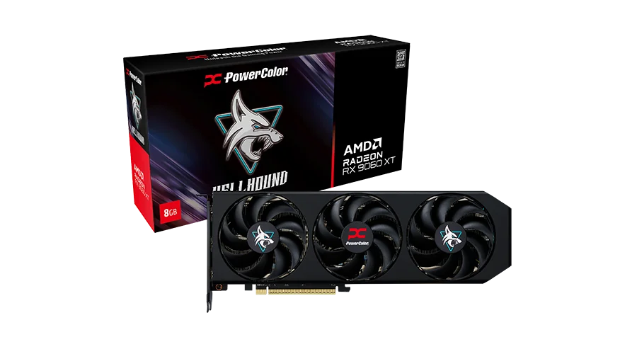 PowerColor Hellhound AMD Radeon RX 9060 XT 8GB GDDR6